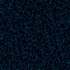 Tech background. Cyan sparse alphabetical background. Big sized seamless pattern. Artistic vector illustration.