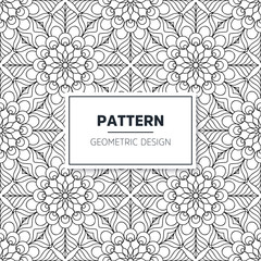 Seamless mandala islamic pattern. Vintage elements
