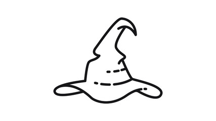 wizard hat logo icon flat design vector illustration