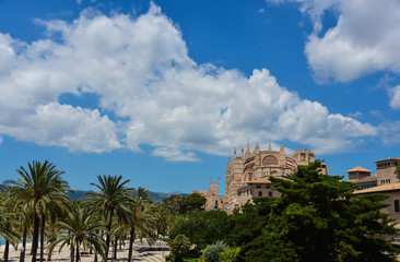 Fototapeta na wymiar Architecture detail on Palma de Mallorca island in Spain