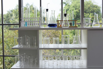 Scientist laboratory test tube in future tone,Scientific research,Scientific tools at laboratory