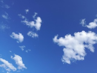 Naklejka na ściany i meble niebieskie niebo, błękit, chmura