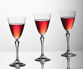 three glasses of wine