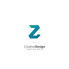 Paper Vector Letter Z Logo with fold effect letters. Design Vector Illustration Logo template