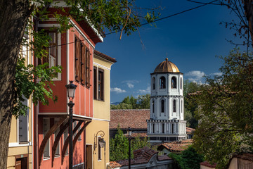 Plovdiv in Bulgaria during summer day with clouds