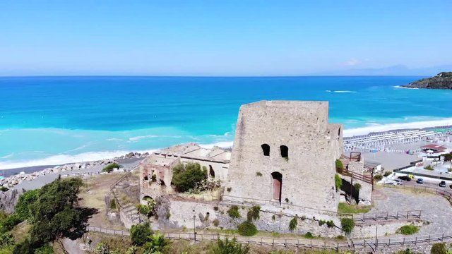Ancient tower on the italian sea