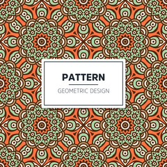 Seamless mandala islamic pattern. Vintage elements