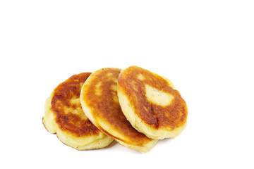 Pancakes isolated on white background