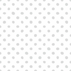 Small grey hand drawn polka dots on white background - retro seamless vector pattern or texture for backgrounds, blogs, web design, desktop, scrapbooks, party or baby shower invitations and elegant we