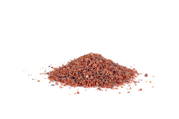 Himalayan black salt isolated on white