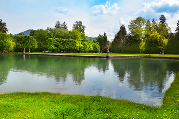 Fototapeta na wymiar landscape park of the Hellbrunn Palace, Salzburg