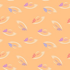 Women's hats. Seamless pattern vector