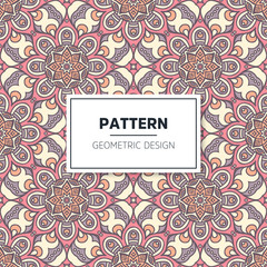 Seamless mandala islamic pattern. Vintage elements