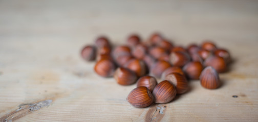 Macro photo Hazelnut nuts. Photo nature food Hazelnut nuts in shell