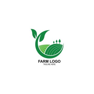farm agriculture logo vector icon template