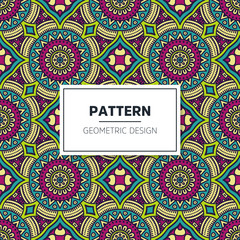 Seamless mandala islamic pattern. Vintage elements