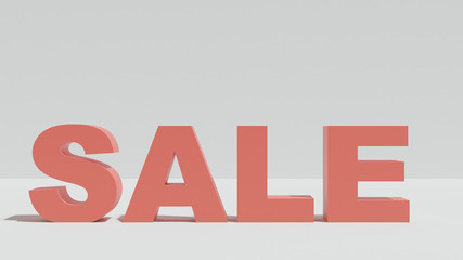 Sale large 3D type in s white room