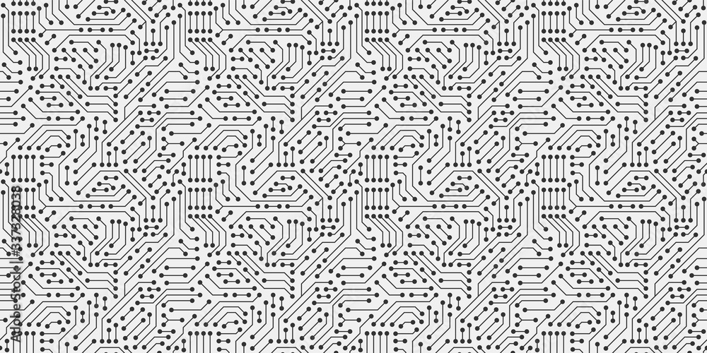 Poster computer circuit board pattern. abstract vector illustration.