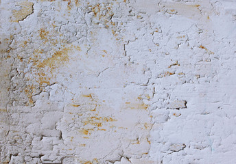 Texture and background. Light grey shabby old concrete wall with cracks. Background image, copy space