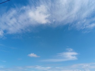 white clouds with blue sky