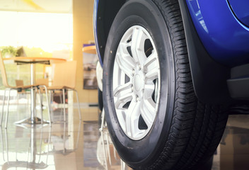 New cars at dealer showroom