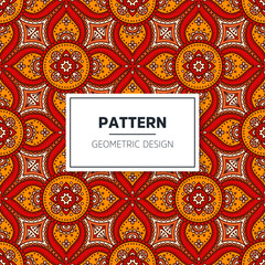 Seamless mandala islamic pattern. Vintage elements