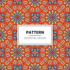 Seamless mandala islamic pattern. Vintage elements