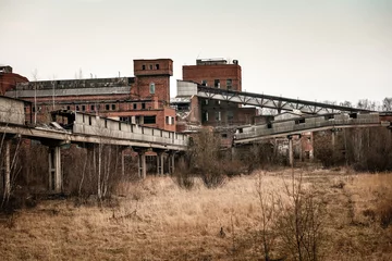 Wandaufkleber alte verlassene Fabrikruine © Volodymyr Shevchuk
