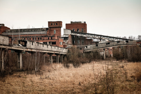 old abandoned factory ruins