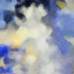 Watercolor painted background. Abstract Illustration wallpaper. Brush stroked painting. 2D Illustration.