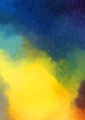 Watercolor painted background. Abstract Illustration wallpaper. Brush stroked painting. 2D Illustration.