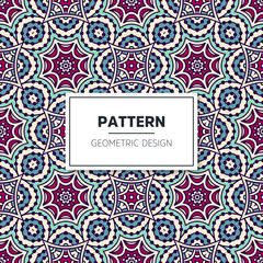 Seamless mandala islamic pattern. Vintage elements