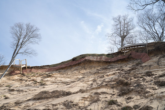 Eroded dune on Lake Michigan
