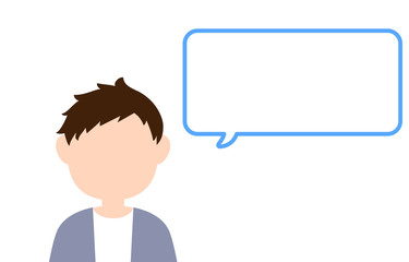 顔のない人物がコメントしているイラスト