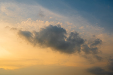 Sunset sky for background,sunrise sky and cloud at morning.