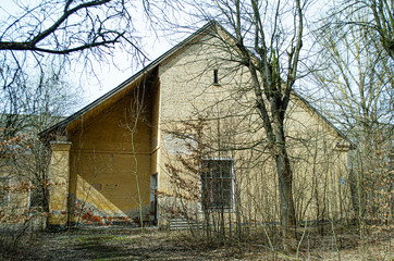 Old abandoned building. Abandoned soviet military site in Ukraine