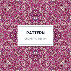 Seamless mandala islamic pattern. Vintage elements