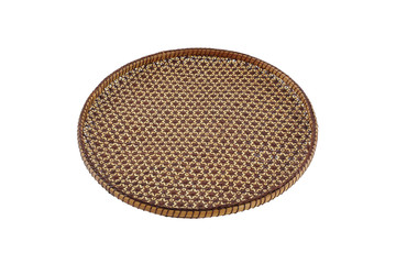 wicker basket on a white background