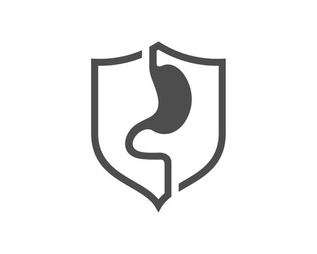 Shield Stomach logo vector template, Creative stomach logo design concepts