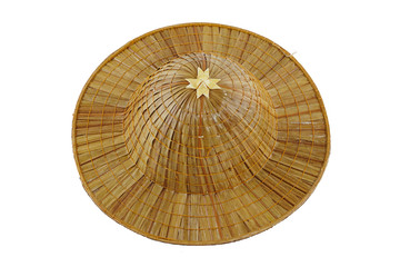 wicker basket on a white background