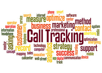 Call Tracking (marketing technology) word cloud concept 2