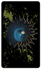 Tarot card back design. Eclipse