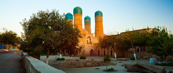 Char Minor (Chor Minor) madrasa in the historic city of Bukhara. Uzbekistan