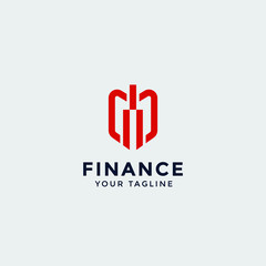 Obraz premium Financial Advisors Market Charts Logo design abstract vector template. 