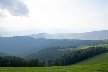 mountain landscape with clouds