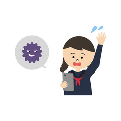 スマホ　ウイルス　女子中学生