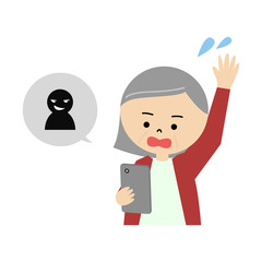 スマホ　詐欺　高齢女性