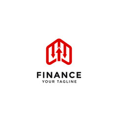Fototapeta premium Financial Advisors Market Charts Logo design abstract vector template. 