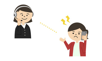 コールセンター　クレーム　女性
