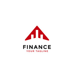 Financial Advisors Market Charts Logo design abstract vector template. 
